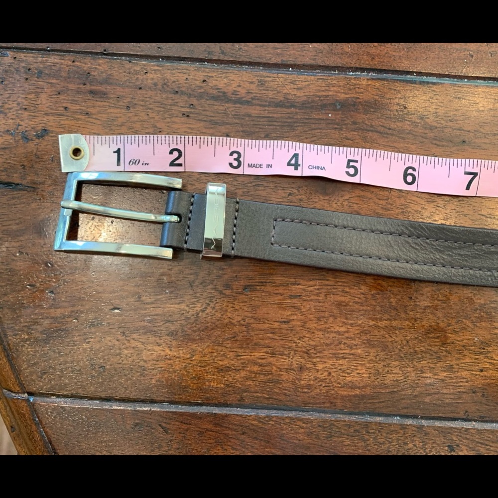 Dark brown Italian leather belt
